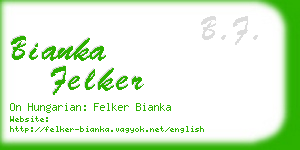 bianka felker business card